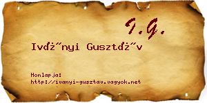 Iványi Gusztáv névjegykártya