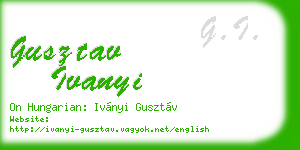 gusztav ivanyi business card